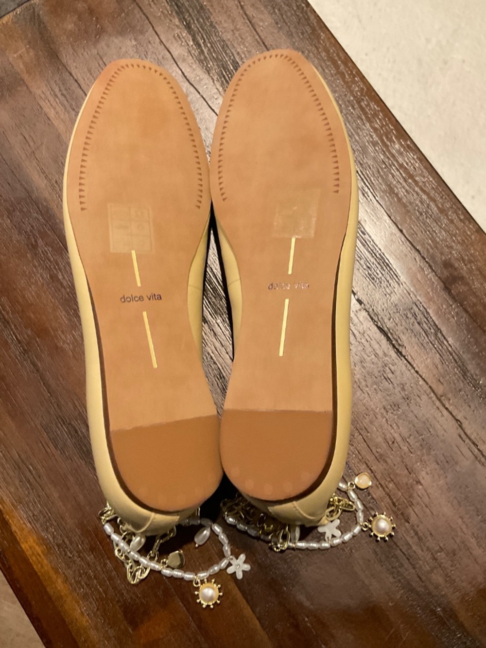 Dolce Vita Baiden Ballet Flats Warm Natural Leather Size 8 - Picture 5 of 8